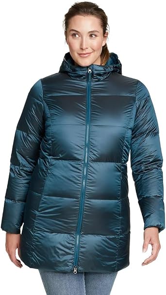 Eddie Bauer Womens Luna Peak Down Parka, Peacock, Small