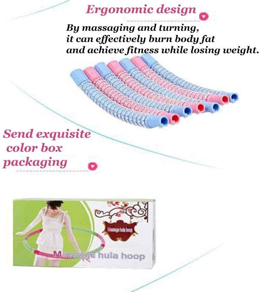 Cerchio di fitness LieYuSport Massaggi Fitness Hula Hoops for adulti, ponderata Hula Hoop for adulti, 7 sezioni staccabile Sport Hoola Hoop for l'esercizio della vita Trainer Circle Fat burining perde