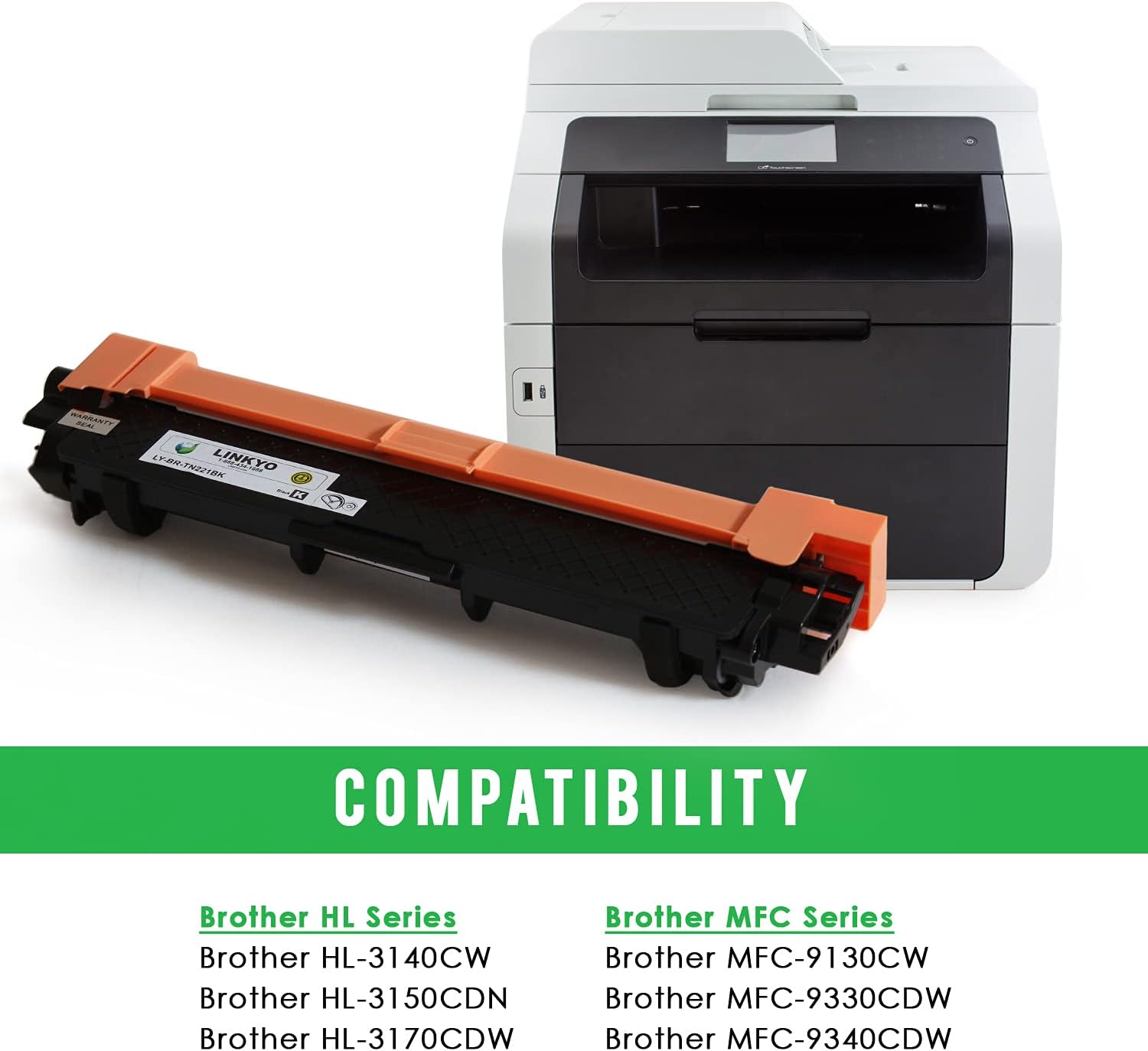 Buy 1 get 1 LINKYO Compatible Toner Cartridge Replacement for Brother TN221BK TN-221BK (Black, 2-Pack) Best Deal Cheap 🛒 LINKYO Compatible Toner Cartridge Replacement for Brother TN221BK TN-221BK (Black, 2-Pack)