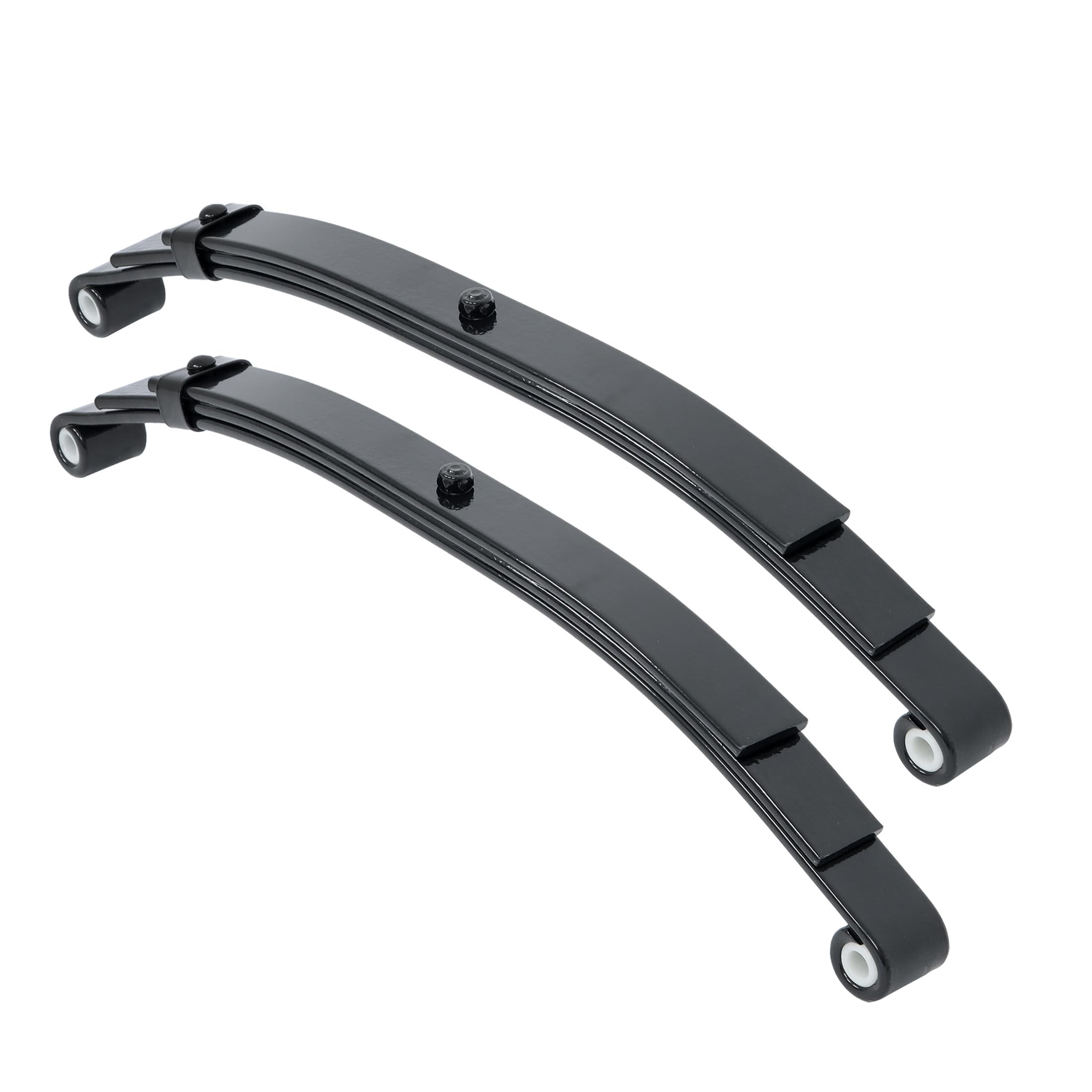 Thomletha 4000lbs Single Trailer Axle Suspension Kit - 3 Leaves 2000lbs Trailer Double Eye Spring Hangers Kit Shackle Straps Kit