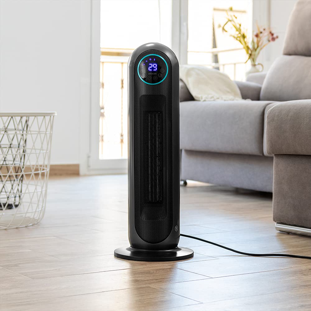 Cecotec Chauffage en Céramique Ready Warm 10150 Smart Ceramic Pro. Oscillant, 3 modes, Thermostat Réglable, Système Anti-renversement, Protection contre les surchauffes, 2200 W.