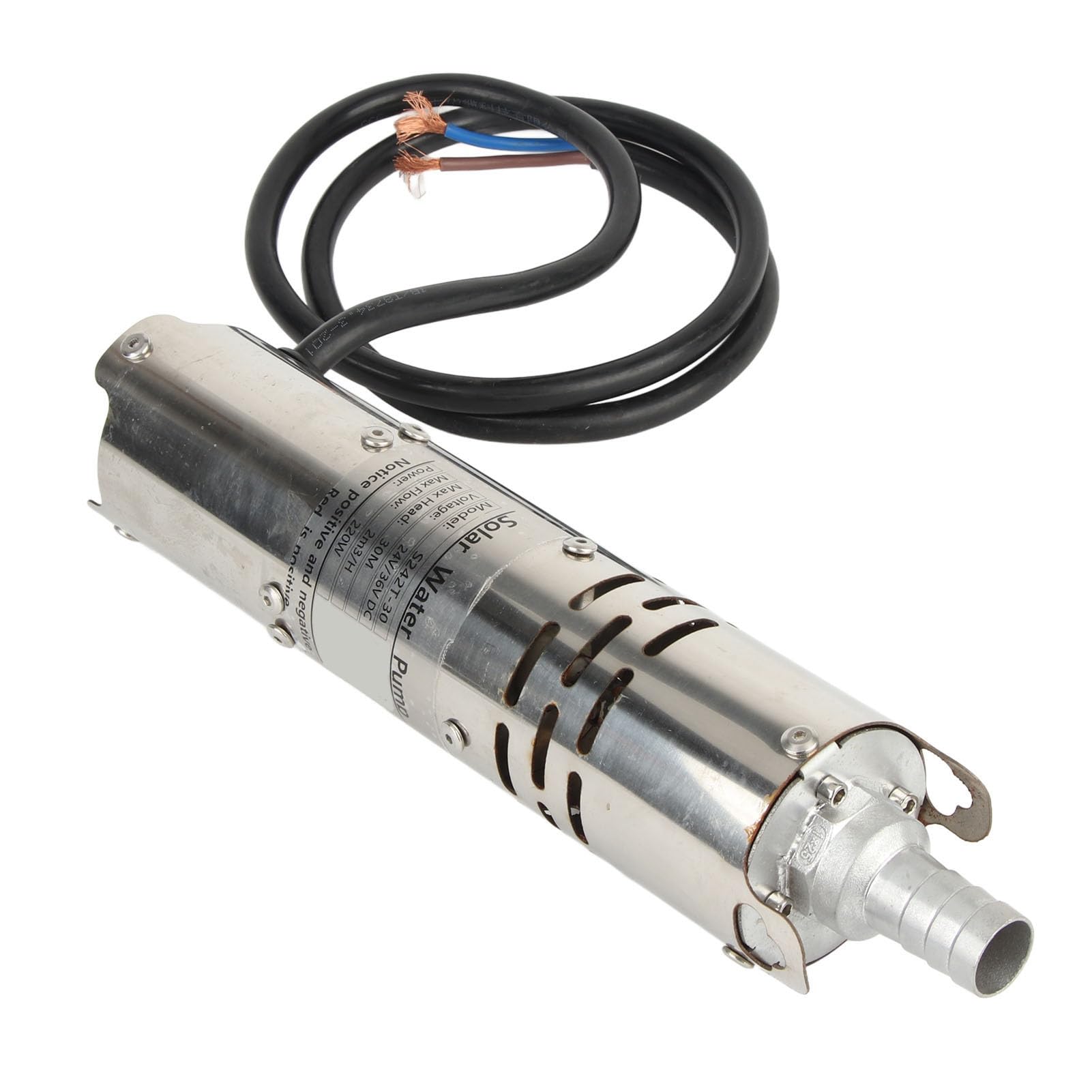 Pompa Settica, Pompa Sommergibile per Pozzo Pompa Solare per Pozzo Regolatore MPPT Pompa Sommersa 24V Magnete Permanente Elettrico Solare CC Senza Spazzole Integrato (S242T-30)