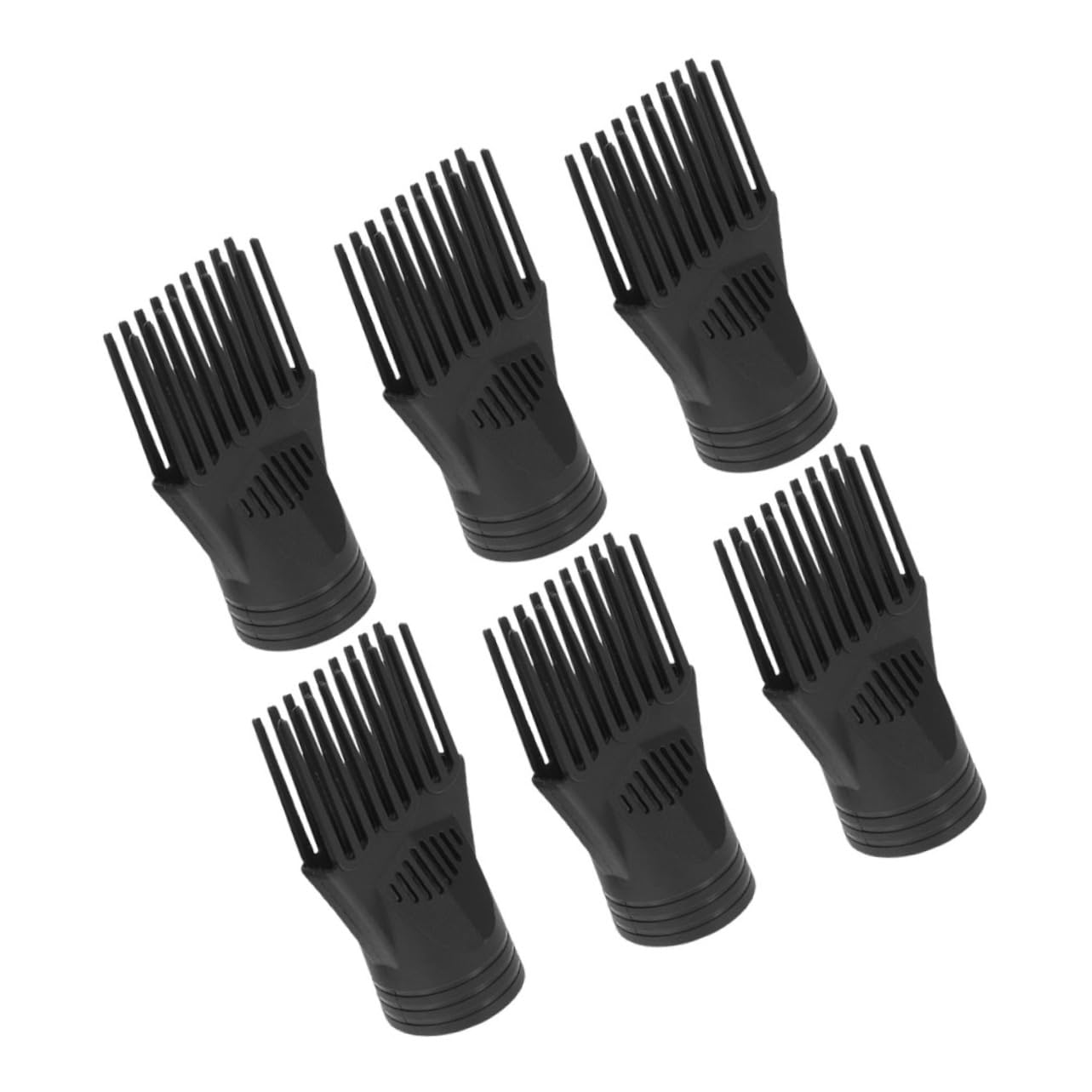 MUCKLILY 6Pcs Blow Dryer Nozzle Attachments Fit Hair Dryer Comb Nozzle Durable Styling Tools for Straightening and Curling Effortless Installation for Salon Use