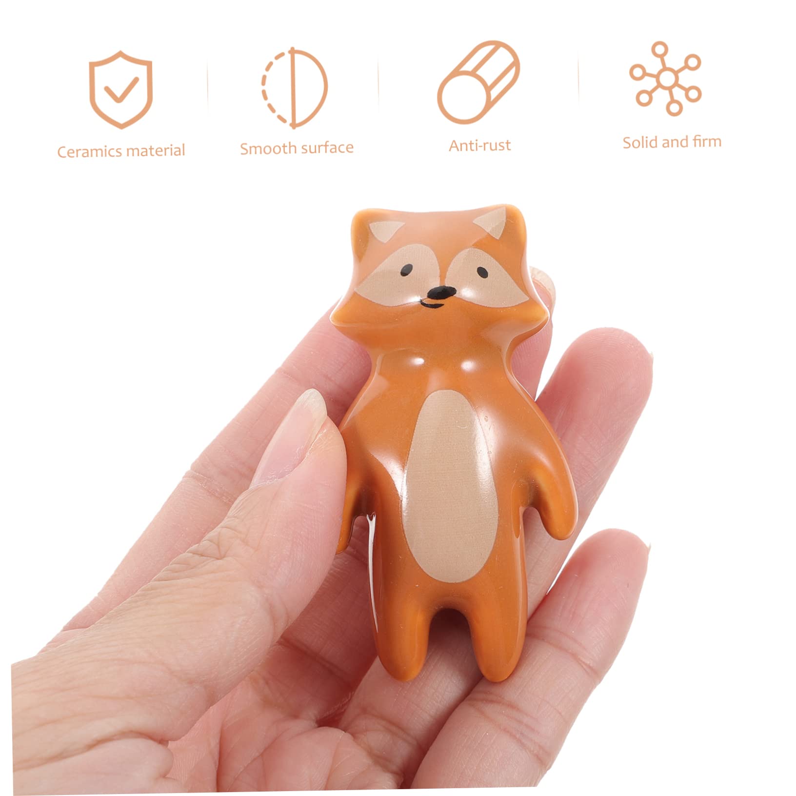 YARNOW 8 Pomelli per Mobili a Forma di Animale, in Ceramica e Lega, per Cameretta, 8 Pezzi, Facili da Installare, Decorativi per Armadio e Cassetto