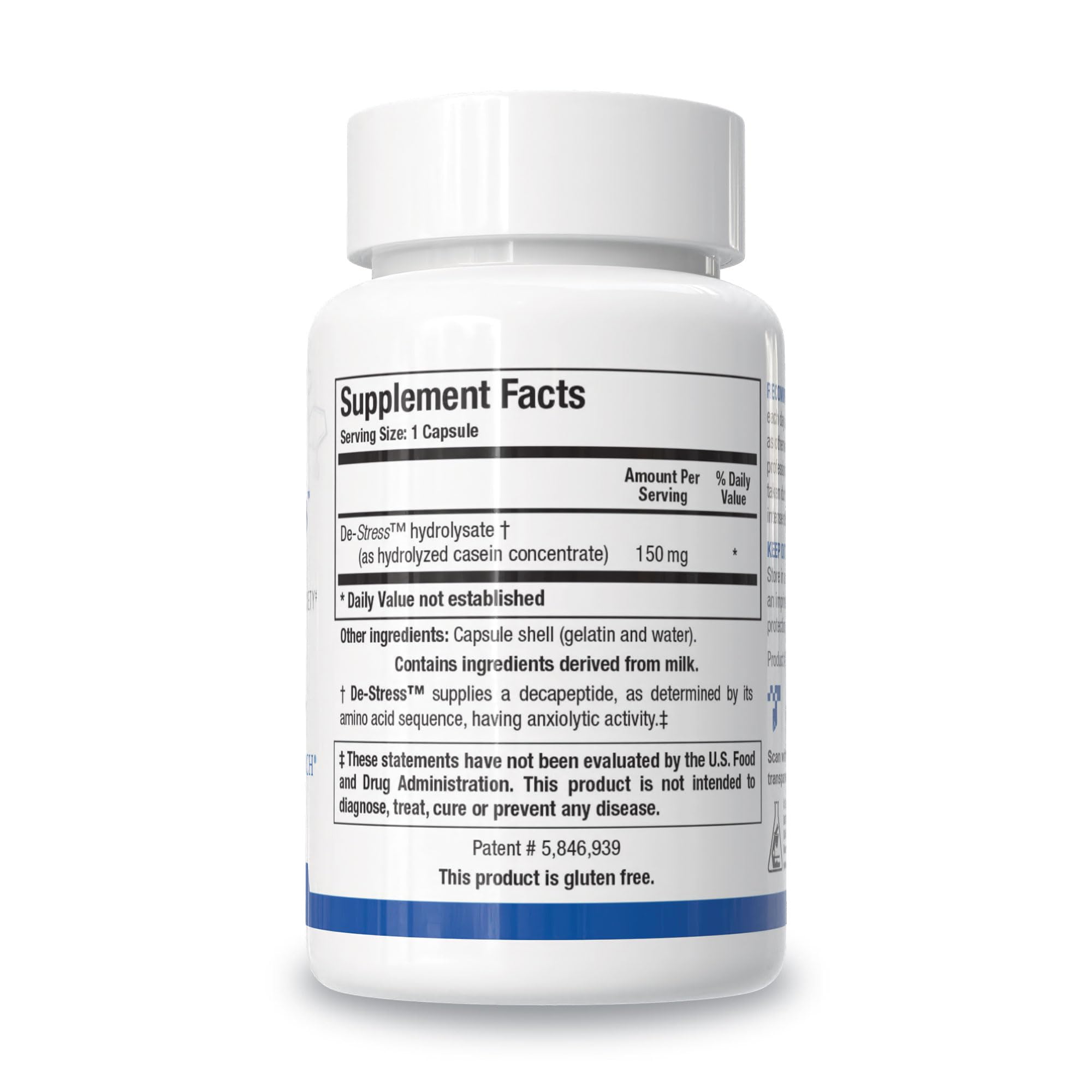 BIOTICS RESEARCH De-Stress Patented Nutrient Designed to Support Calmness, Healthy Sleep Habits, All-Natural Supports Mental Wellness & Calm. 30 Capsules