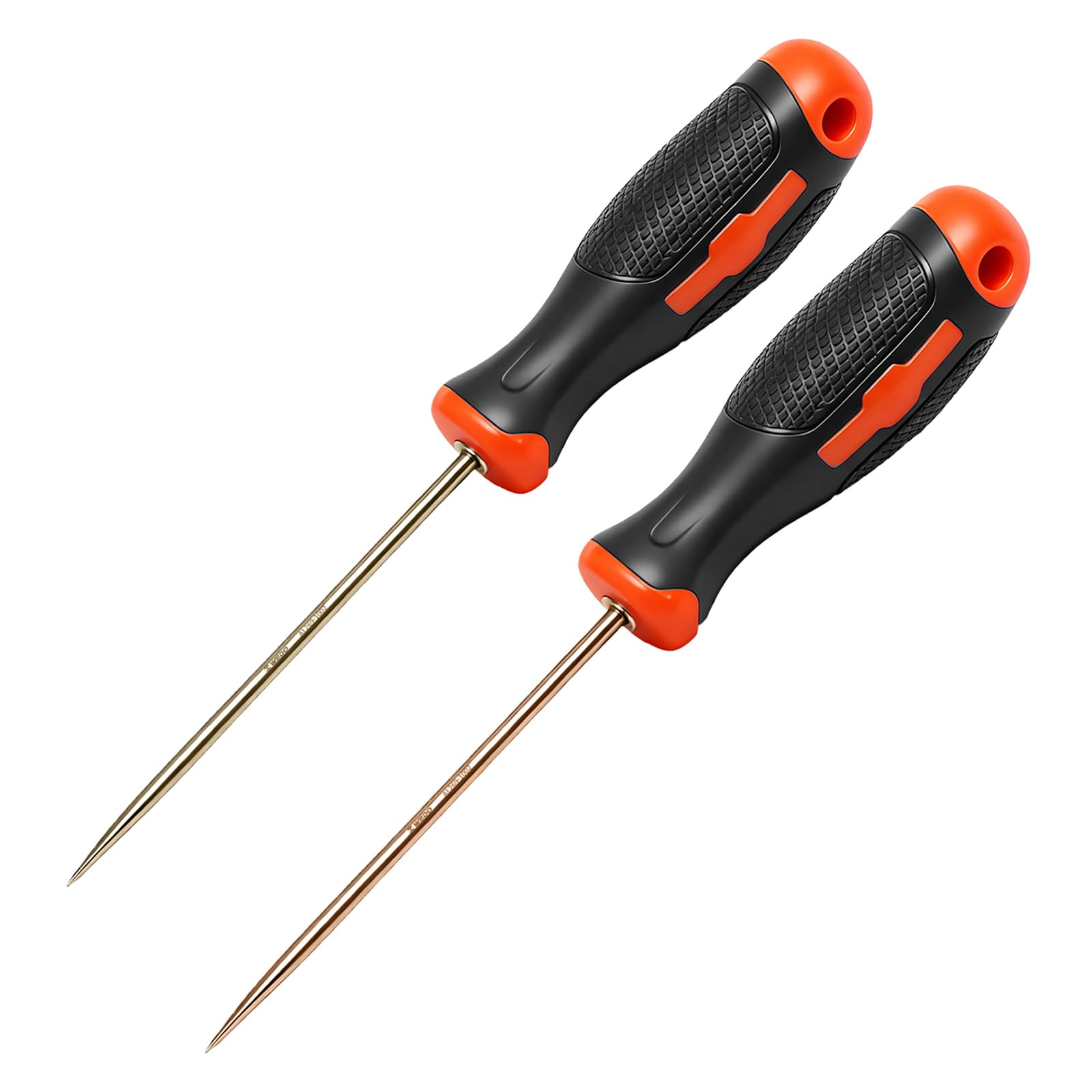 WEDO Herramientas de Punzón Sin Chispas, 2 Punzones de Costura con Mango de Fibra de Vidrio para Costura,Madera Rayada,Cuero,Punzón,Bronce de Aluminio,Estándar DIN,Certificado BAM y FM