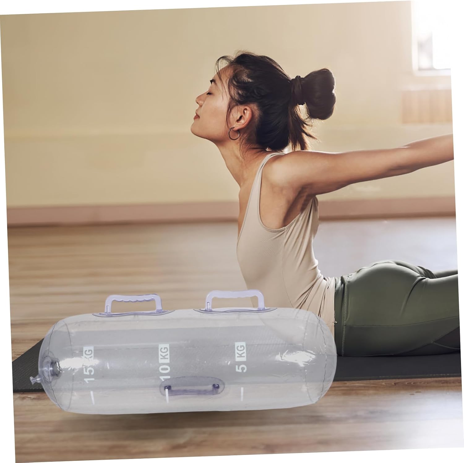 KOMBIUDA Exercise Water Bag Fitness Training Sandbag Water Resistance for Home Workout Strength Training and Arm Muscles