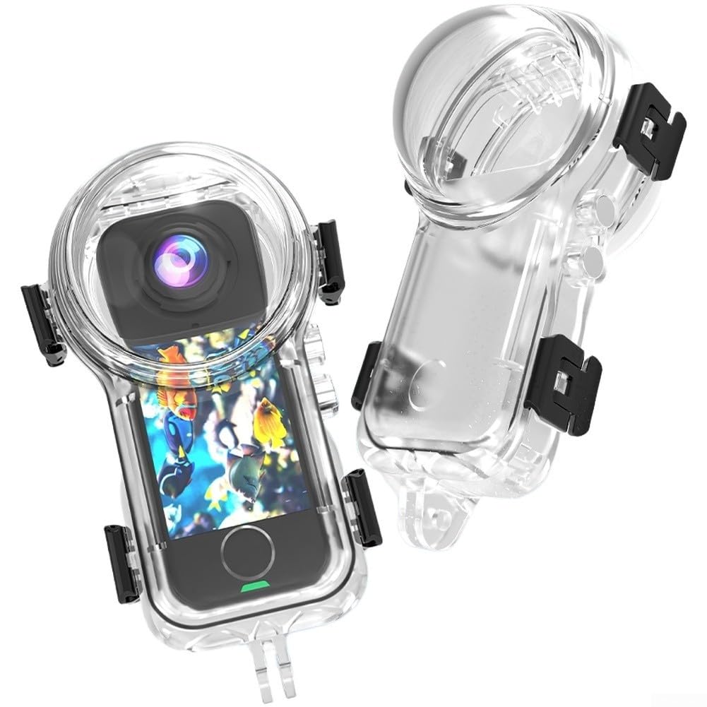 Custodia subacquea da 50 m per Insta360 X4 Air, custodia trasparente impermeabile con protezione anti appannamento, copertura resistente ai graffi, custodia rigida in policarbonato trasparente, guscio