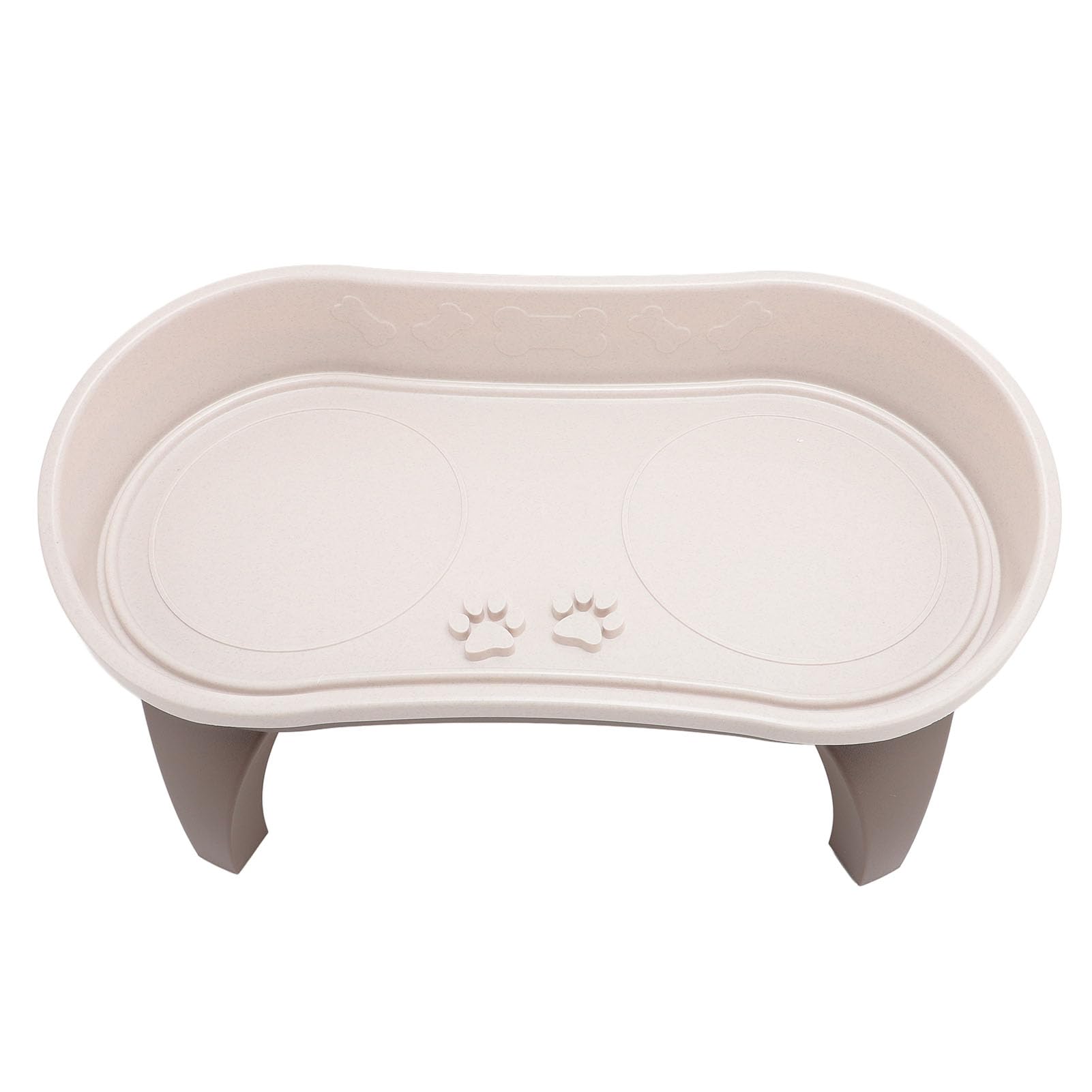 Cryfokt Bandeja de Alimentación para Mascotas Elevada, Fácil de Montar, Pies a Prueba de Arañazos, Protección para el Cuello, Soporte Elevado para Cuenco para Perros, Cantidad de Plástico