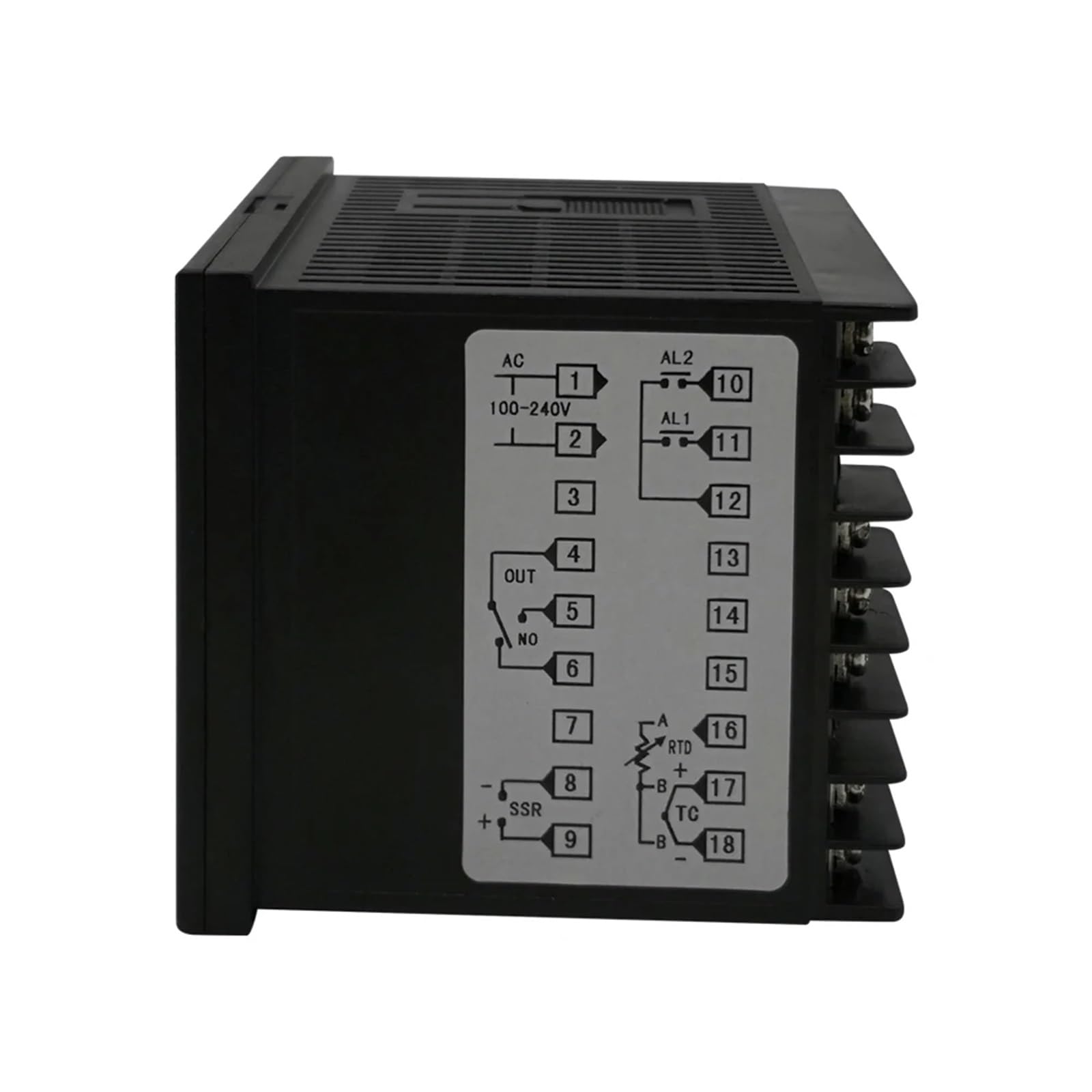 Controlador de temperatura digital Pid Temperatura máxima de ajuste 1372 grados Celsius + disipador de calor + termopar K 2M + SSR máx. 40 A(HD401)