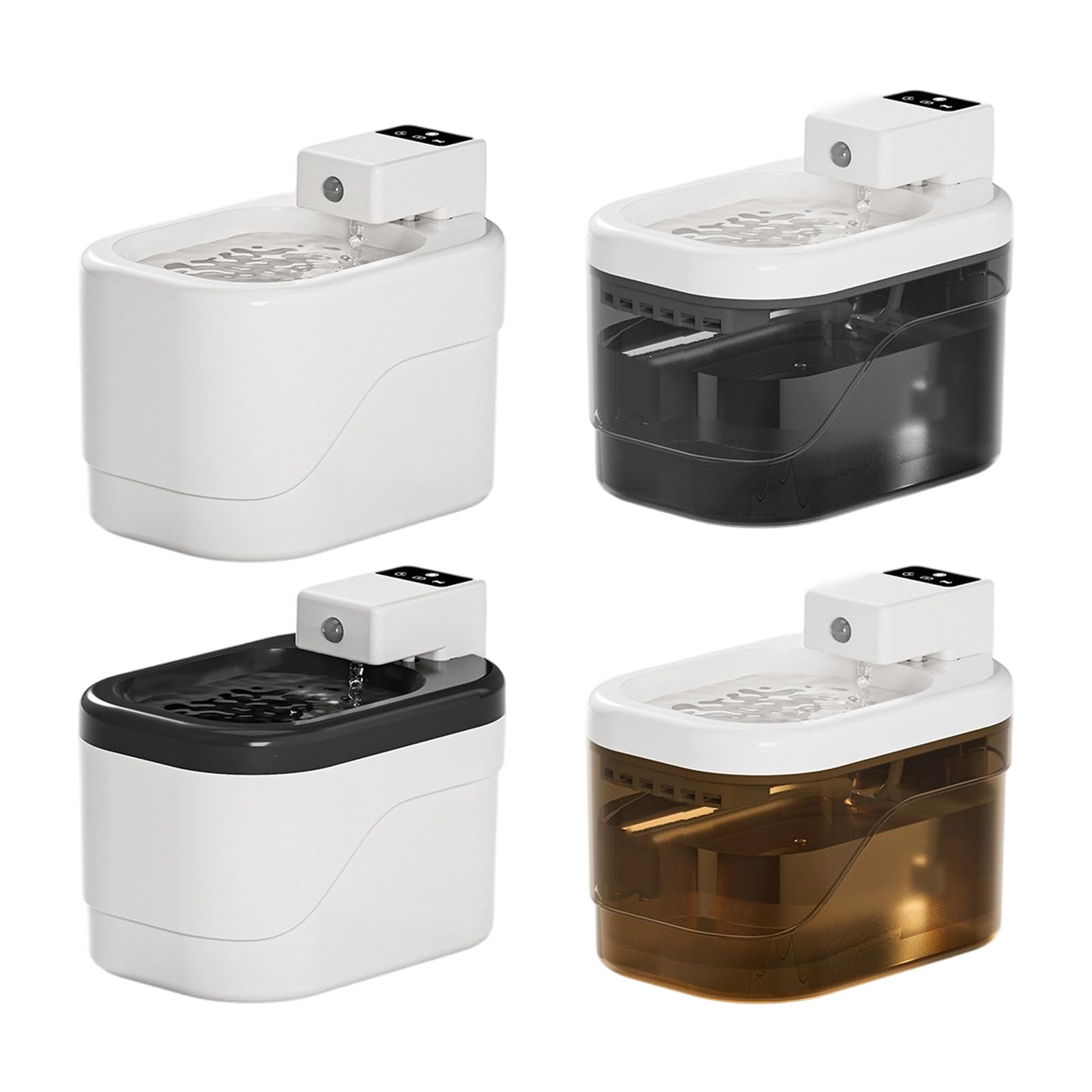 Fuentes de agua para gatos, dispensador de agua para perros, gran capacidad, súper silencioso, automático, bajo bebedero silencioso