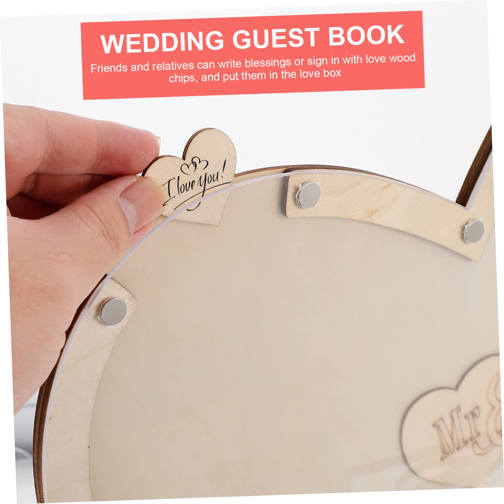 OUNONA 1 Juego Caja de Almacenamiento de Forma para de Invitados Bodas DIY para Decoración de Bodas y Recuerdos para Shower y Bridal Shower