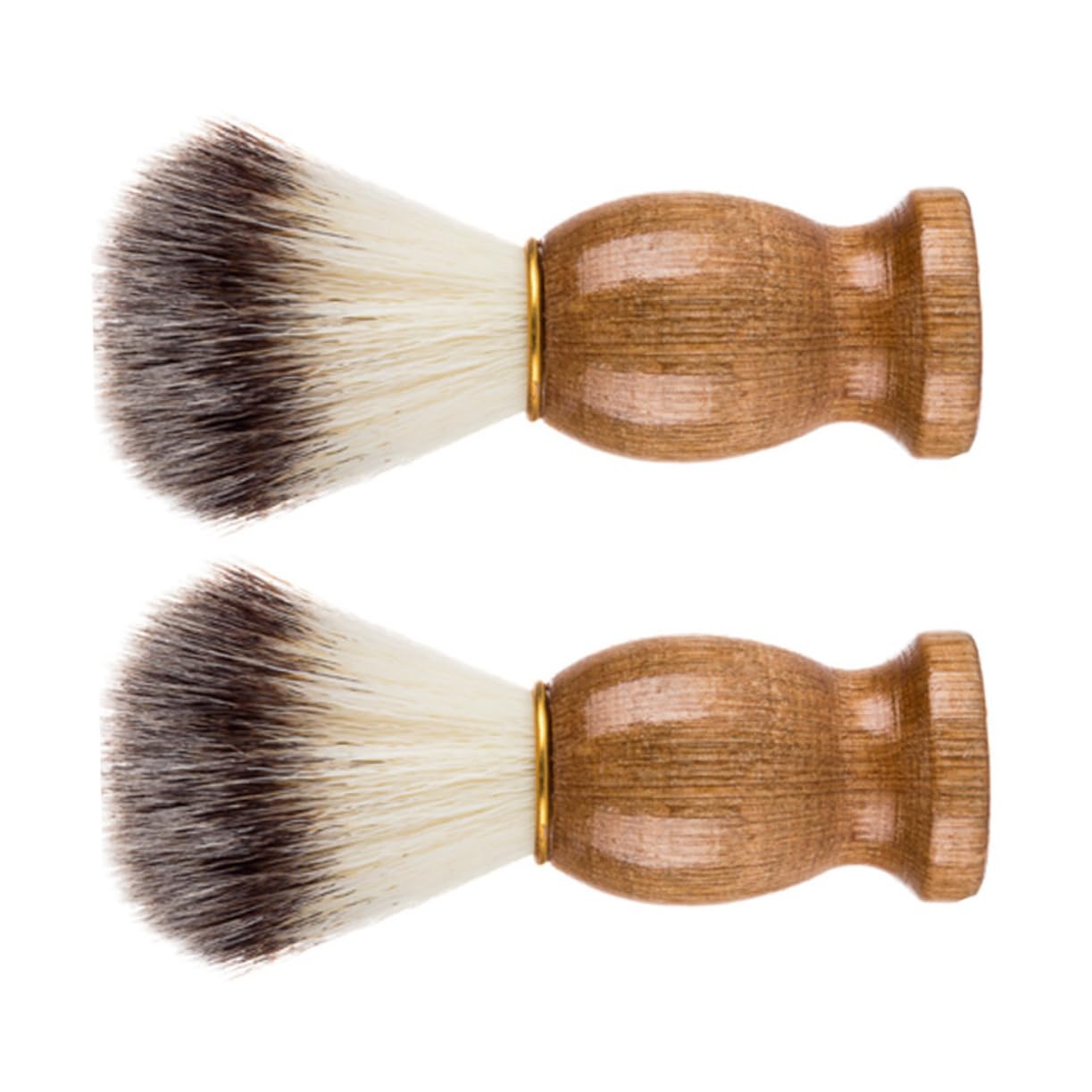 Gogogmee 2pcs Soft Bristled Beard Brush for Men Shave Brush Shaving Accessory Wood Handle Replacement