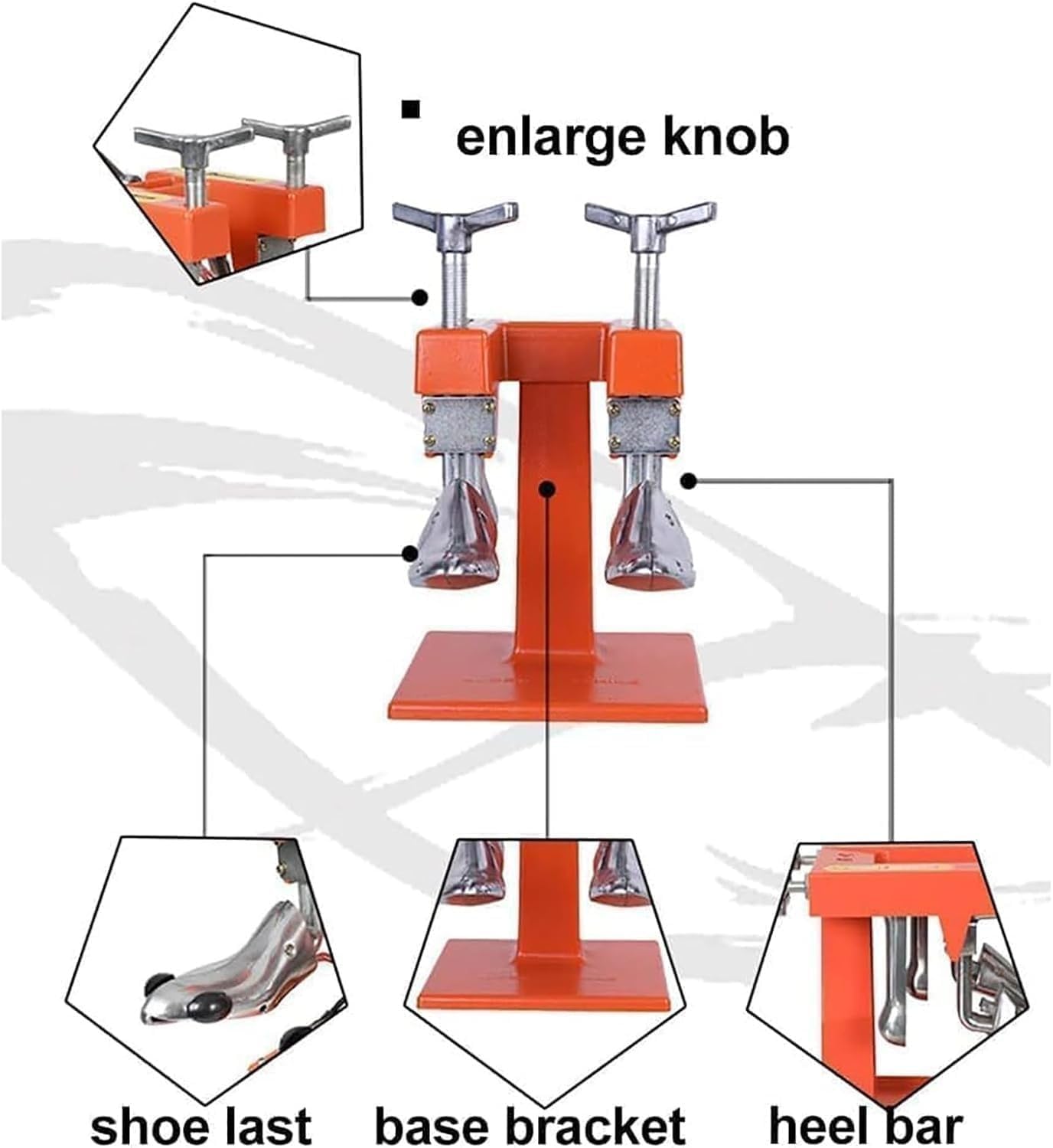 Ensanchador de zapatos de ancho y longitud ajustable, expansor de zapatos de aluminio de doble cabezal for zapatillas de cuero, aflojamiento de botas