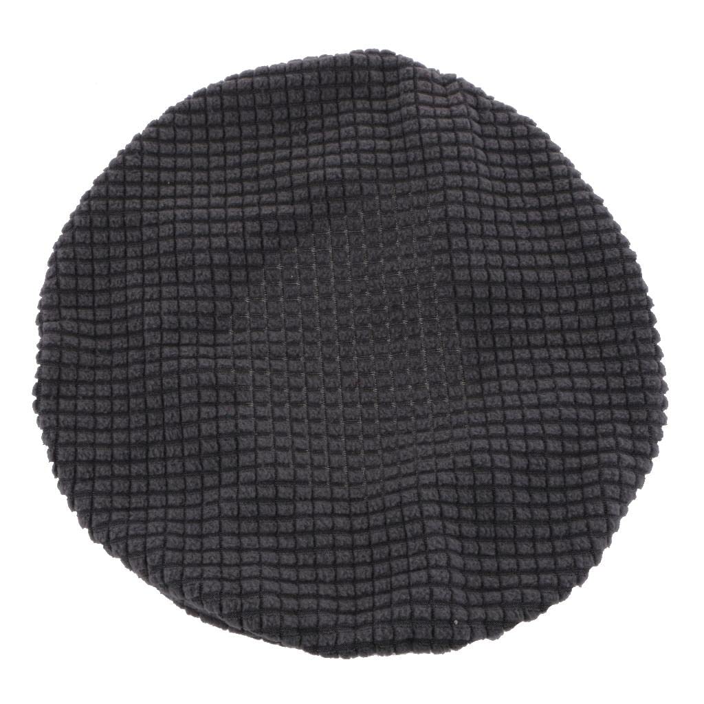 Stretchy Round Bar Stool Cover Chair Seat Cushion Fits 30-38cm Deep Grey-image-40