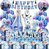 【Design unique】 Cet ensemble de ballons décoratifs pour la fête des enfants présente des éléments sur le thème des personnages de dessins animés et un design de flocons de neige doux. Laissez les enfants passer un bon moment de fête ensemble avec cet ensemble d'accessoires d'anniversaire pour enfants.