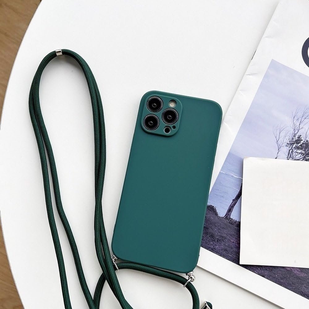 Étui en silicone de qualité supérieure avec collier pour iPhone 15 Pro - 8