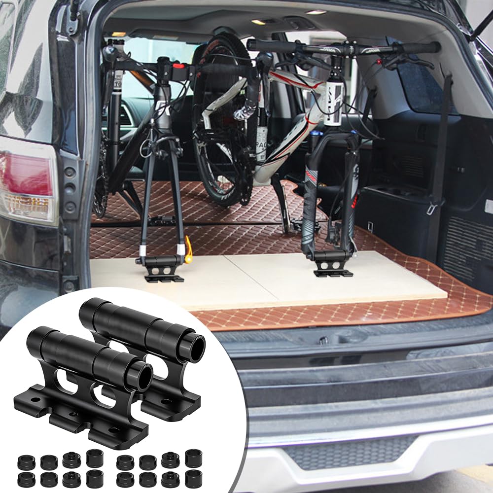 2 Stück Fahrrad Gabelhalterung mit Schnellspanner Fahrrad, Gabelhalterung Fahrrads Steckachse Aluminiumlegierung Fahrradgabelhalterung Fahrradgabel Fahrradhalterung Auto Zur LKW Anhänge