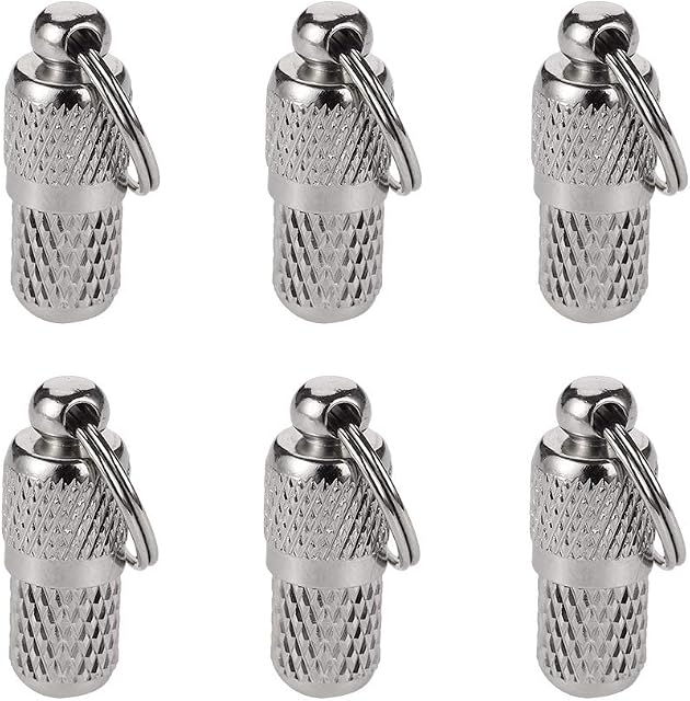 Fanshiontide 6 Pcs Pet ID Tube Tags Barrel Tube Collars for Pet Metal ID Collar Tags for Dog Cat Address Name Label Tube Prevent Pet Lost