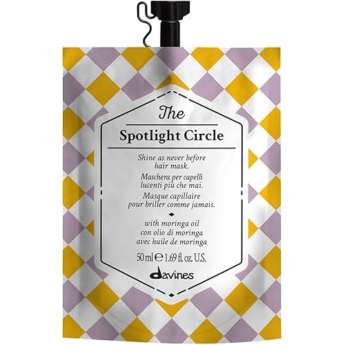 Davines The Spotlight Circle, Shine Enhancing Mask For Dull Hair, Boost Style Weightlessly, 1.69 fl. oz.