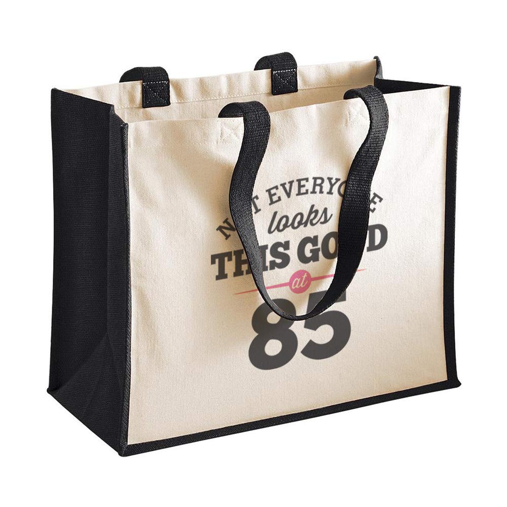 85th Birthday Gift Bag Keepsake Funny Gift for Women Ladies Female Looking Good Gift Shopping Bag Tote Bag (Black)