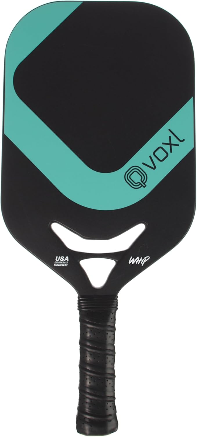 Edgeless Power Paddle - Voxl Whip | Aerodynamic Channel, Edgeless Design, Carbon Fiber, 13mm Core, Vox-Grit Spin Surface, Premium Power Pickleball Paddle, USAPA Approved