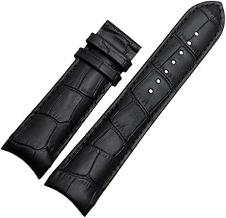 ewatchaccessories 20mm Black Curved Leather Watch Strap Fits Curvedend Watches Without Buckle Price In India