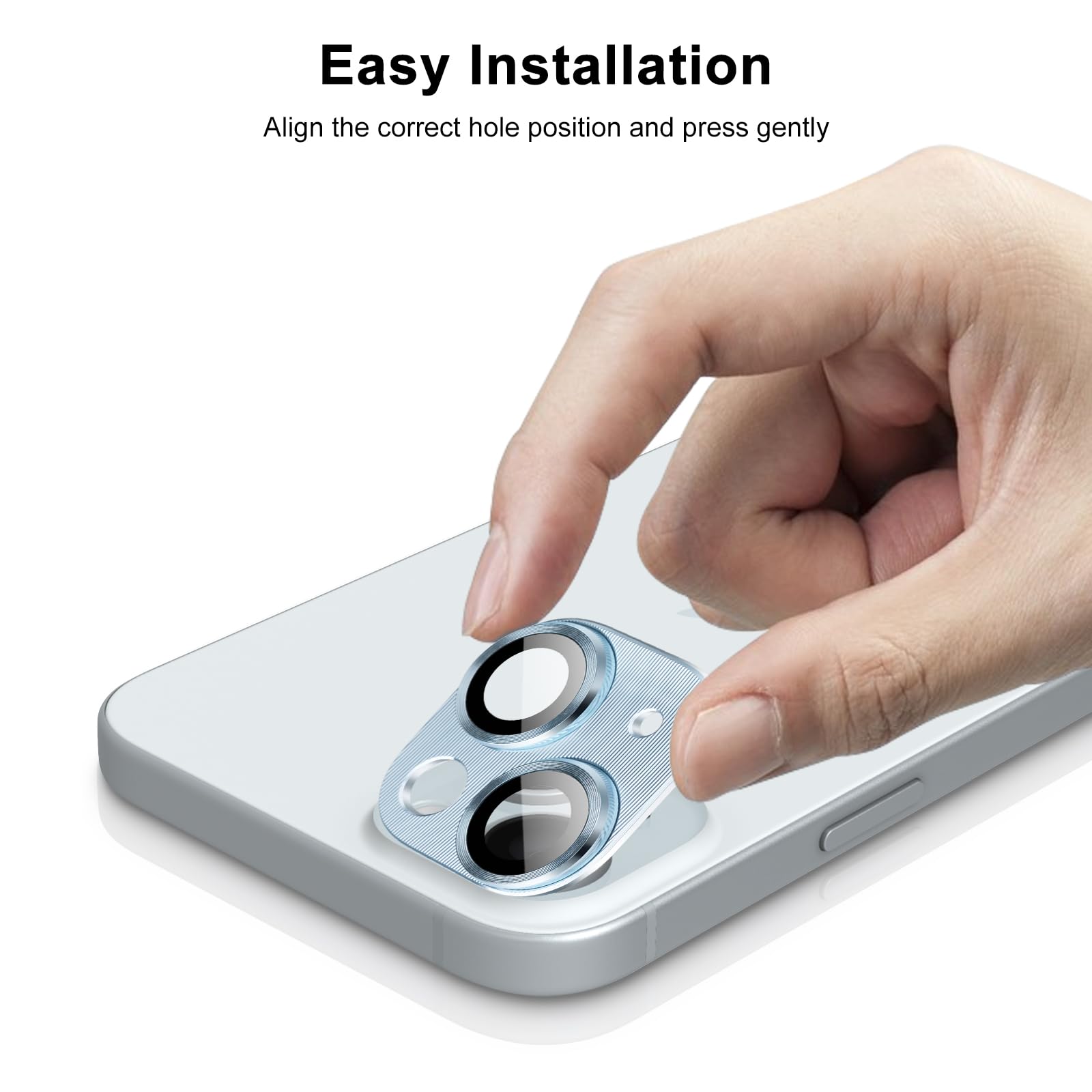 Protezione Fotocamera Per IPhone 15 / 15 Plus – 2 Pezzi Vetro Temperato 9H Con Telaio Metallico Nero – Antigraffio E Anti-impronta