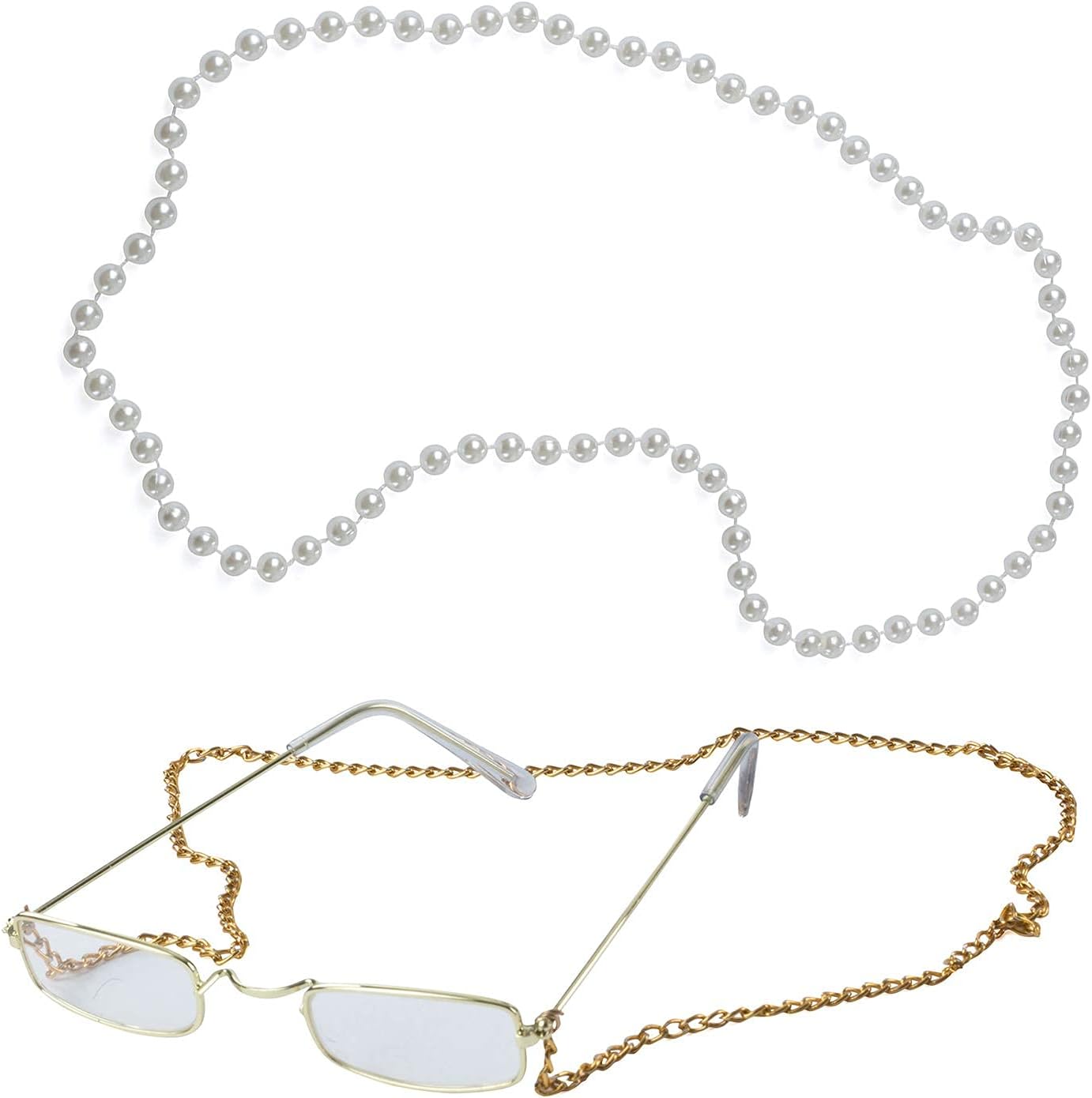 Tigerdoe Old Lady Costume With Cane - Granny Wig - Grandma Dress Up - Granny Glasses - 4 Pc Set Old Lady Accessories - Image 4