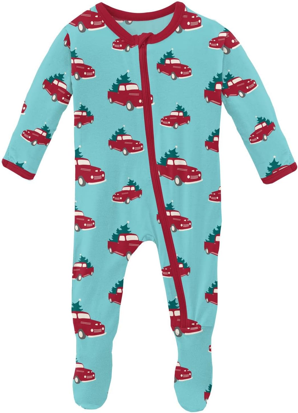 KicKee Print Footies with Zipper, Super Soft OnePiece
