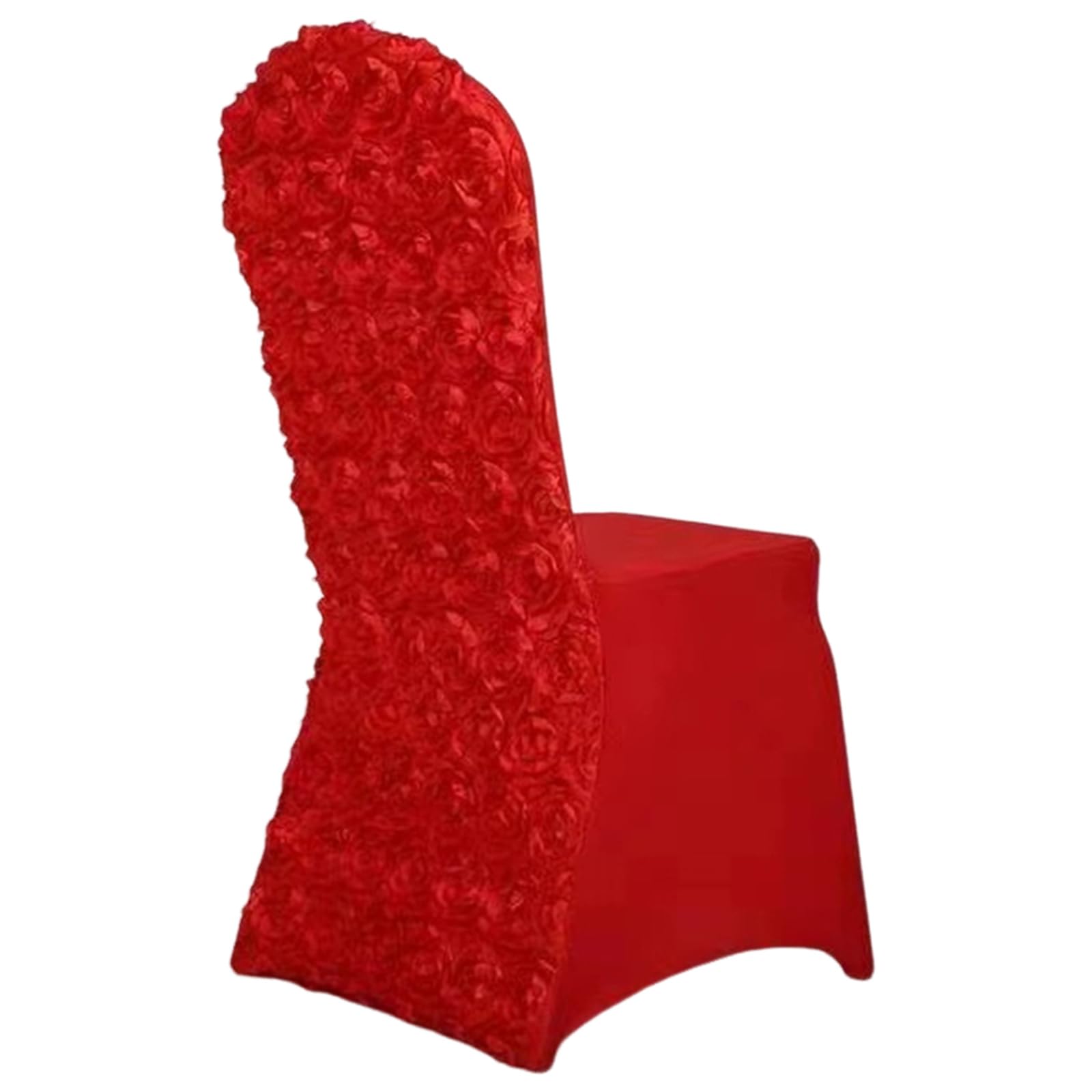 Jazuaiao Stretch Rose Chair Cover Wedding Anniversary Dining Banquets Decoration Slipcovers Wedding Chair