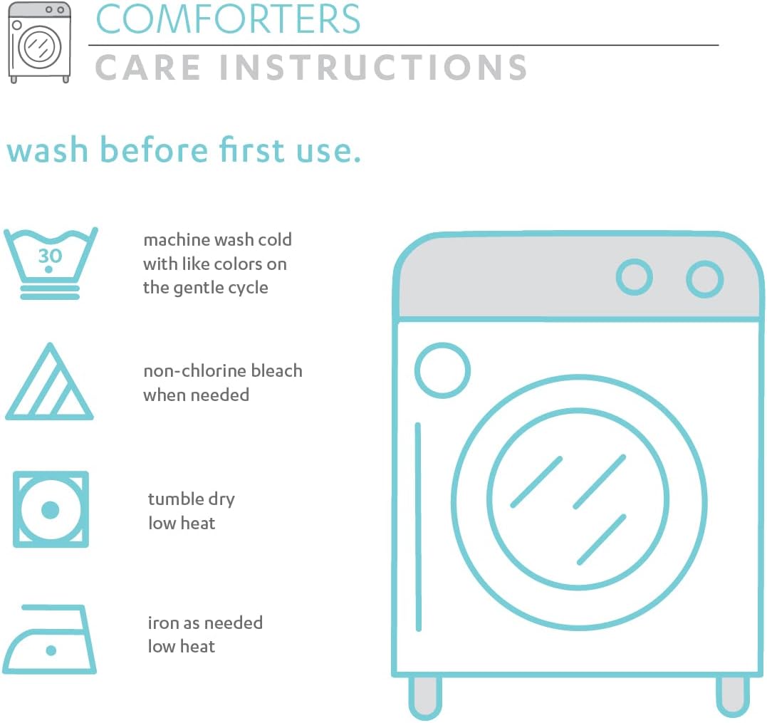 Rainbows and Sunshine Cotton 4 Piece Comforter Set, 57" x 42", Multi