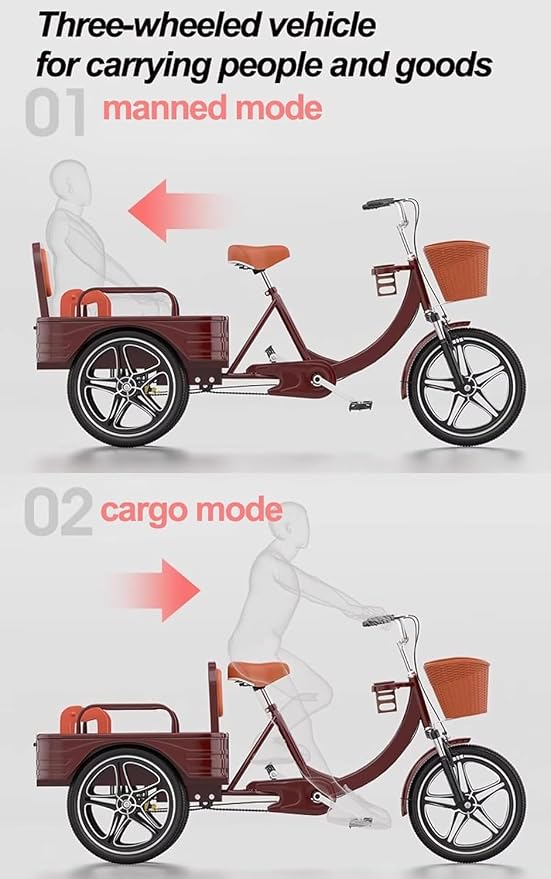 Triciclo outdoor cruiser con horquilla hidráulica delantera y asiento plegable miniatura 3