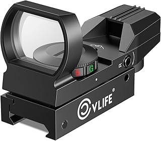 CVLIFE FoxSpook Motion Awake Multi Reticle Green & Red Dot Sight, Reflex Sight for Picatinny, Absolute Co-Witness Red Dot Optics Scope with 31×21mm Large Window