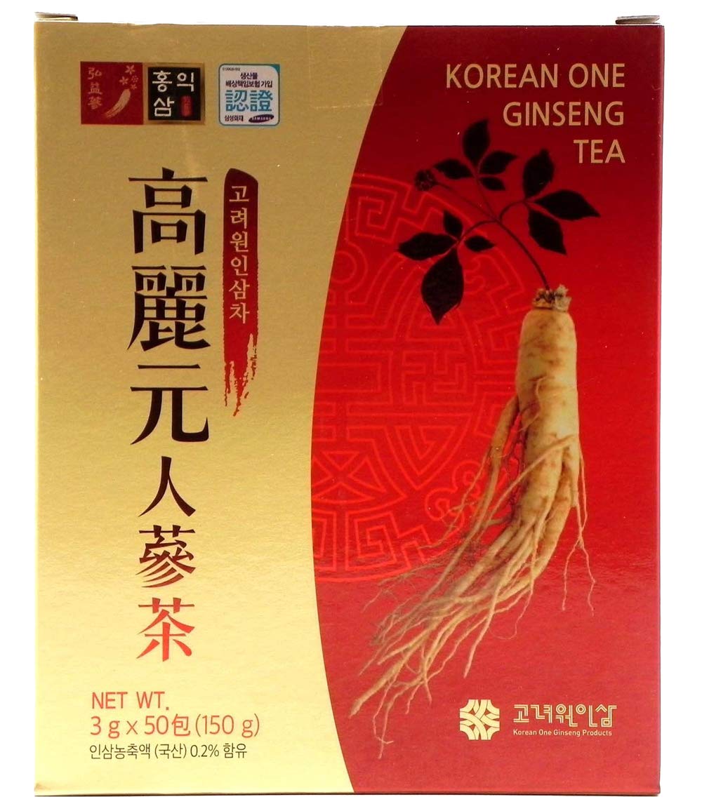 SEOUL Original Korean Ginseng Tea 0.1Oz(3 Grams) 50 Packets 0.105Oz(3