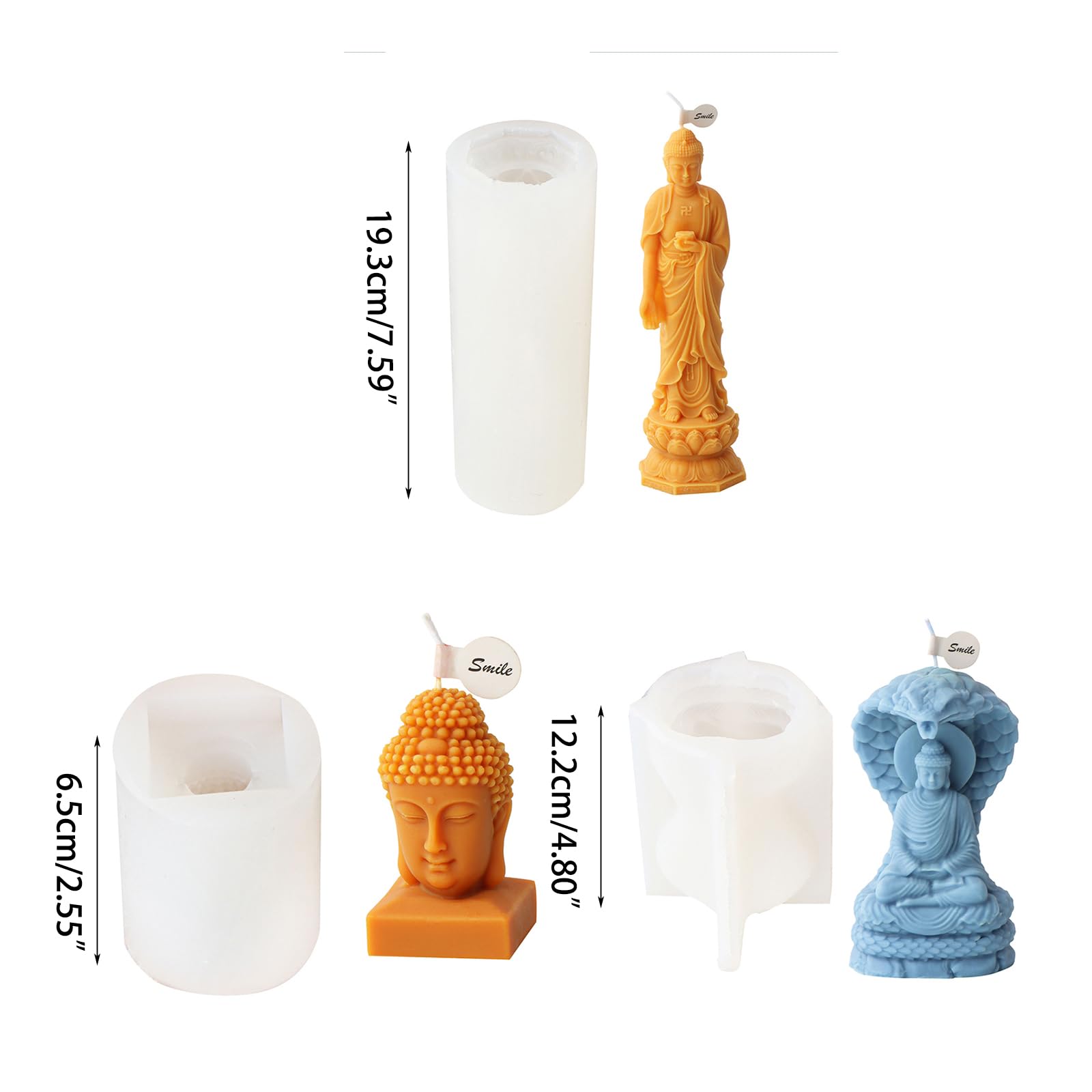 Moule à bougie religieux en silicone de qualité alimentaire, antiadhésif, facile à démouler, pour bougies, plâtres de savon, ornement, décoration de la maison, moules religieux pour la fabrication de