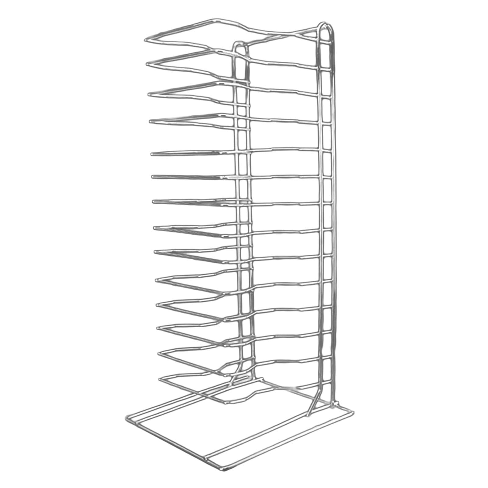 Pizza Rack Estante para Organizar Platos Soporte para Bandejas de Hornear Y Enfriar Organización Eficiente de Cocina Rejilla Resistente en Hierro Crom, tal como se describe, 14 capas