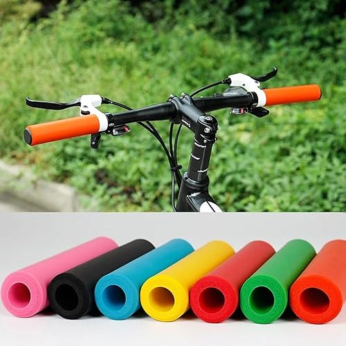 Miniatura 6 de 1 par de empuñaduras para manillar de bicicleta, esponja de espuma suave, mango de ciclismo, agarre de extremo de bicicleta ultraligero de silicona