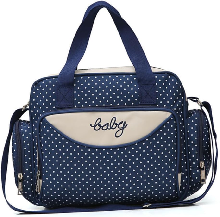 Chic Dot Print Mommy Tote Bag Large Capacity Handbag for Women Multi-use Mommy Tote