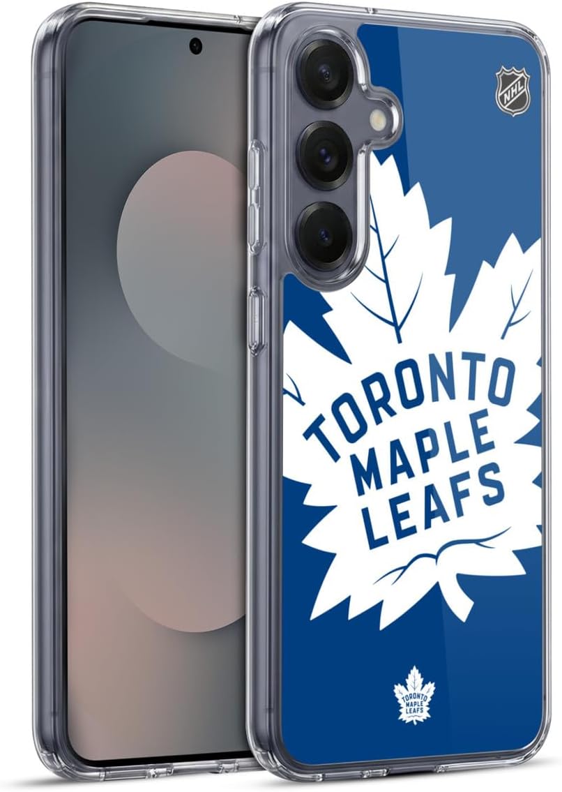 Head Case Designs Officially Licensed NHL Oversized Toronto Maple Leafs Gel Case [Military Grade Protection] Compatible with Samsung Galaxy S25+ and Compatible with MagSafe
