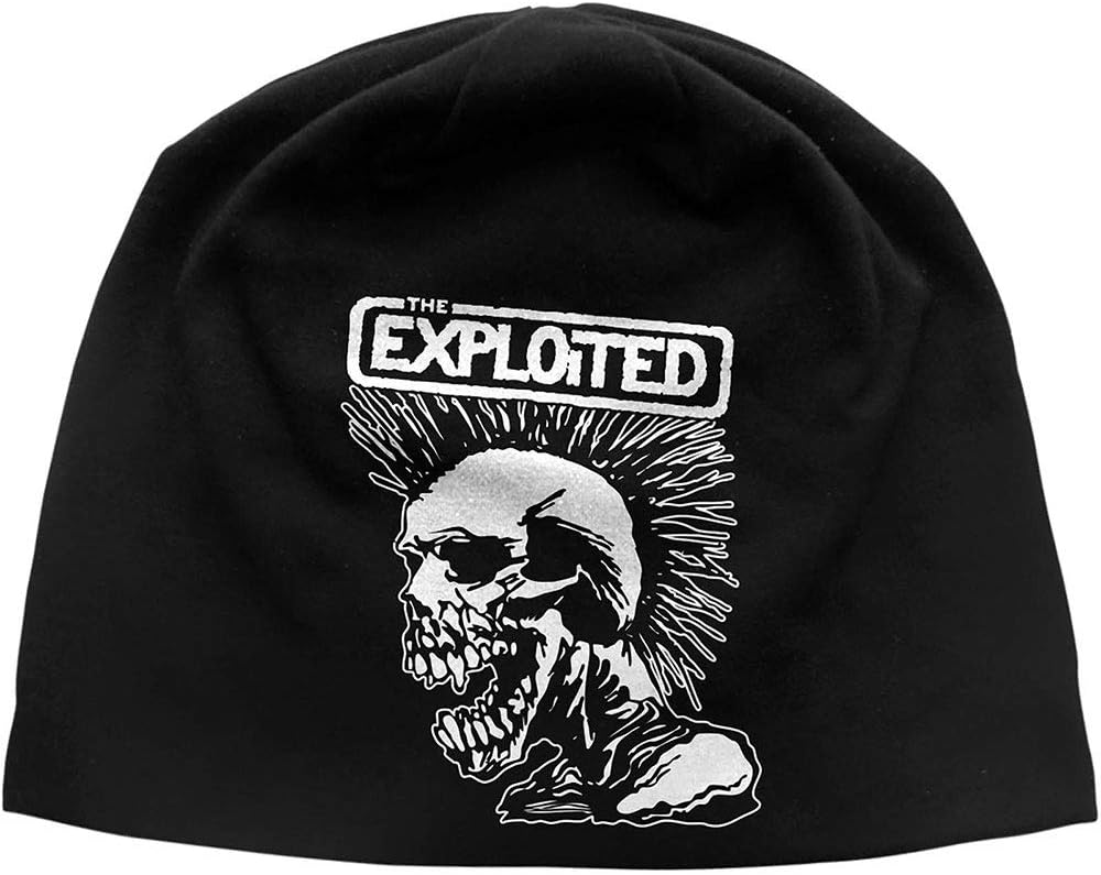 Exploited Men's Mohican Skull Beanie Black