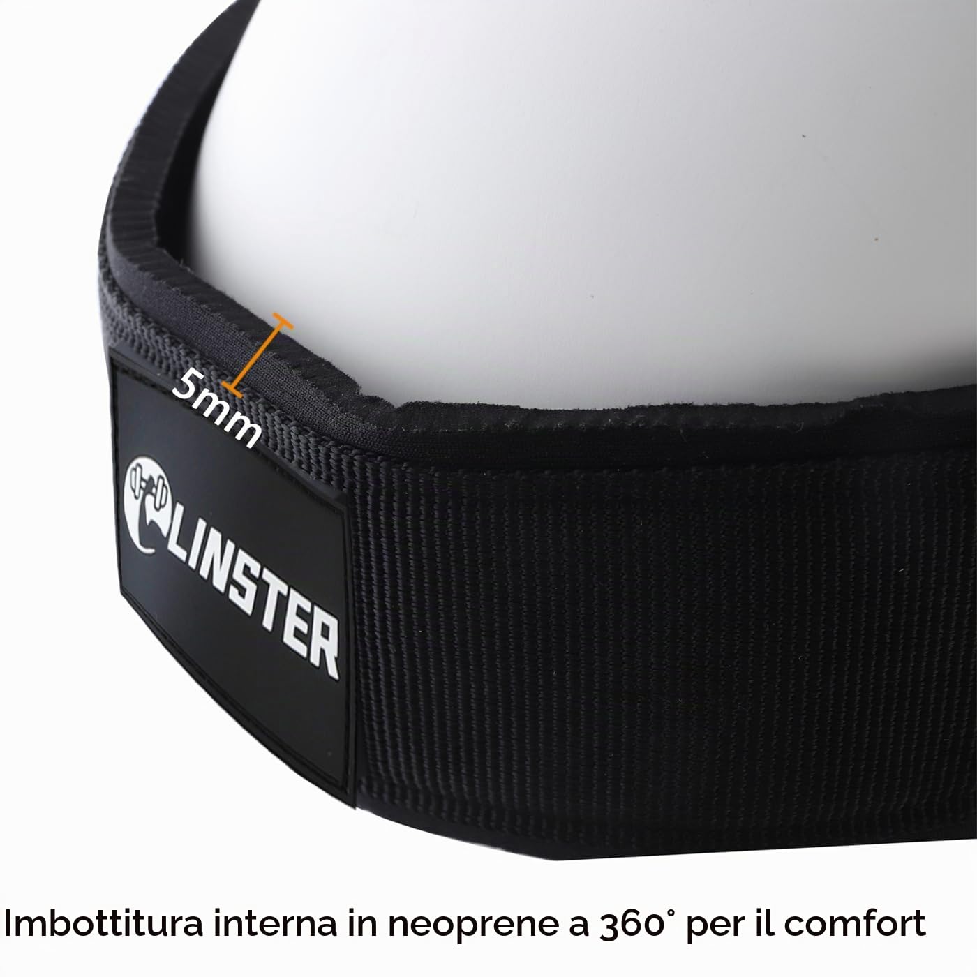 LINSTER Allenamento Collo, Neck Builder Strap con 5MM Neoprene Imbottita Head Harness E Regolabile Dip Catena Acciaio Lunga, Supporto Allenamento Collo Pesi Imbracatura, Pesi Boxe Gym Trainer