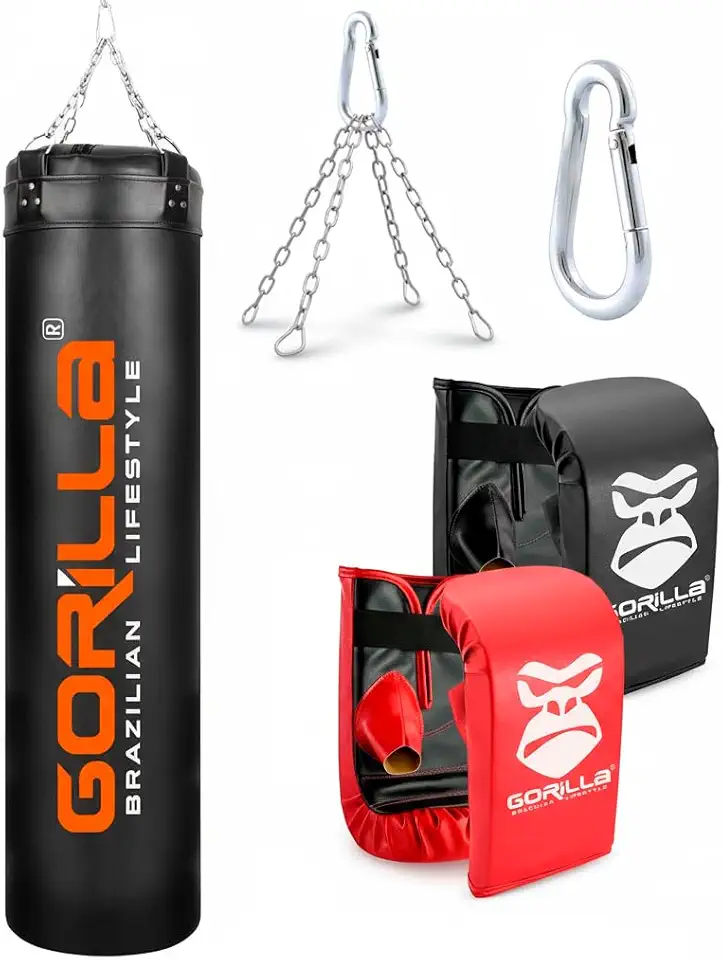 Saco Pancada Grande Profissional Boxe Muay Thai 160 cm + 2 Pares de Luvas Bate saco Adulto Gorilla