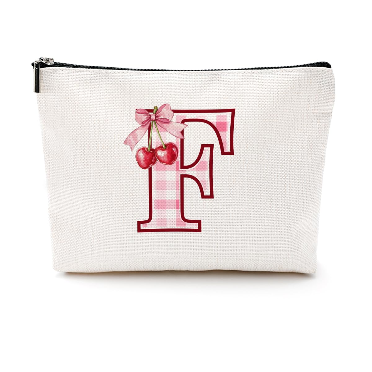 CQM Initial Makeup Bag Monogram Cosmetic Bag Monogrammed Gifts for Women Girls Best Friends Coworker Personalized Travel Toiletry Bag Christmas Bridal