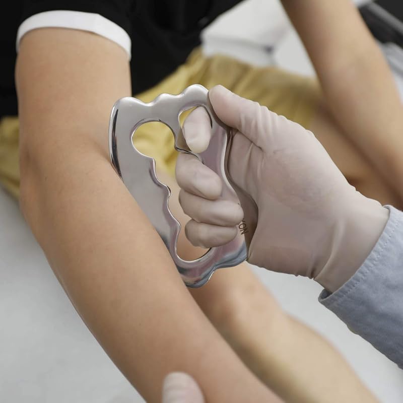 JustSun Gua Sha Kaparó Rozsdamentes Acél Izomfájdalom Enyhítő Masszázs Eszköz