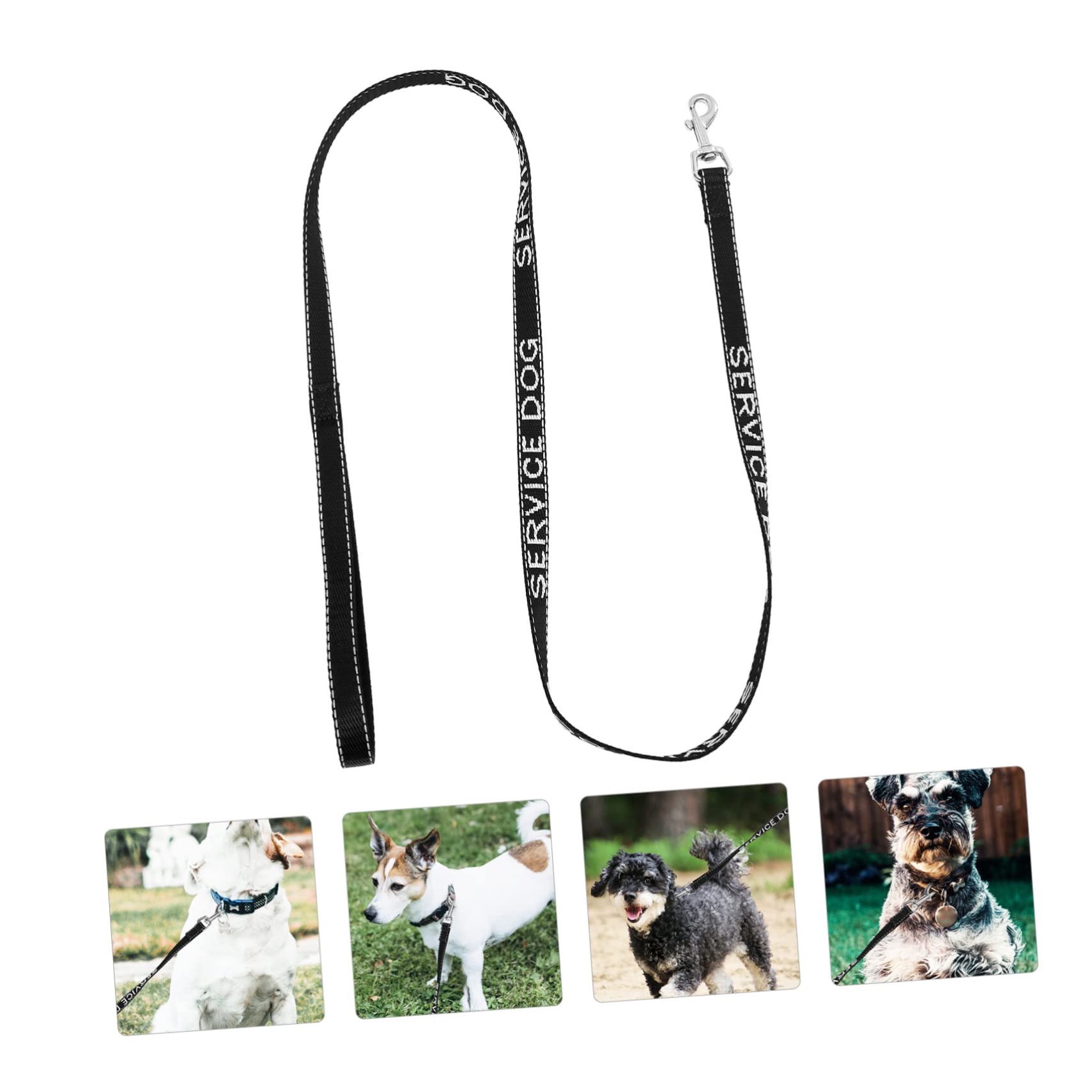 SUPVOX 5 Pz guinzaglio per cani di servizio Guinzaglio per cuccioli Forniture per animali domestici cane guinzaglio portatile per animali domestici accessorio per cani nylon Black