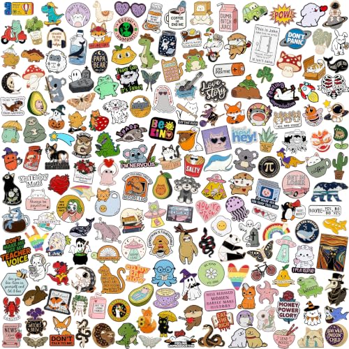 Image of SINCCO 20 /40 /50 /80 PCS Cute Enamel Backpack Pins, Funny Enamel Pins Bulk Set Cool Button Pins Aesthetic Brooch Lapel Pins Anime for Backpacks, Jackets, Hats, Kids, Girls