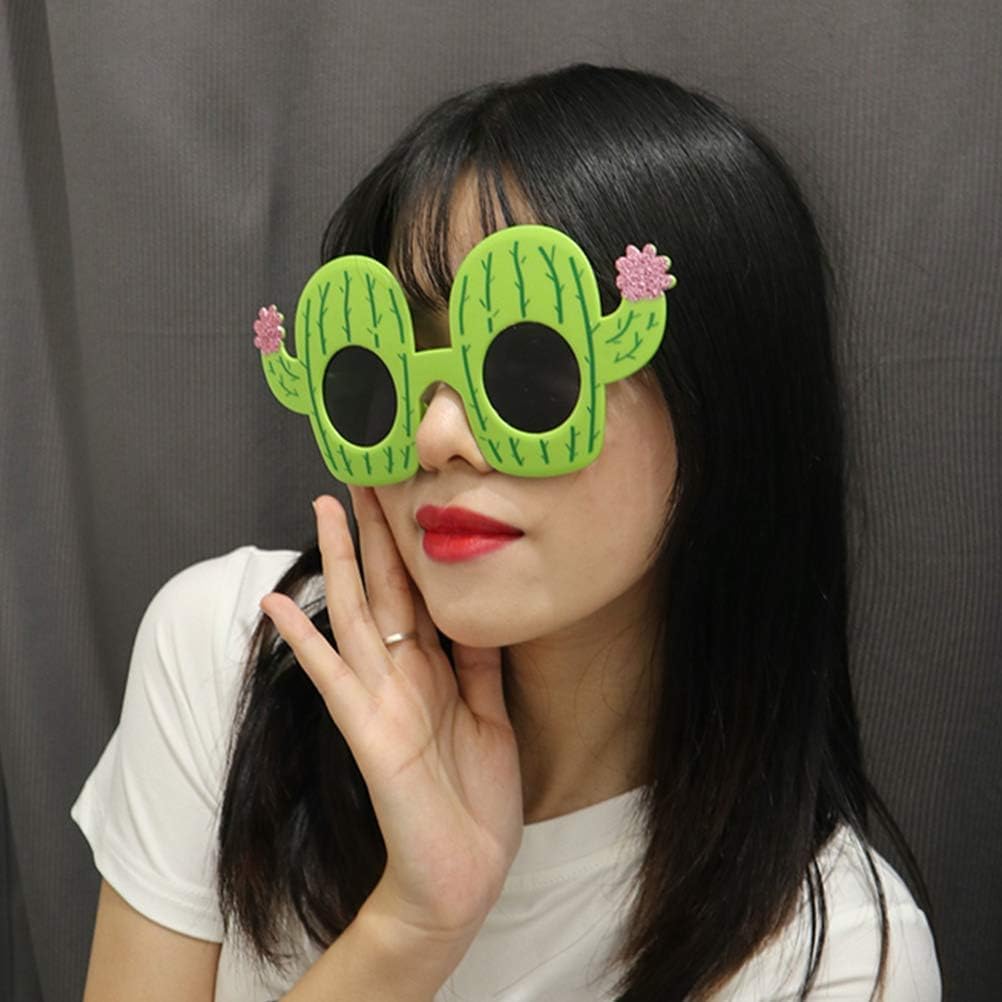 Atpata Funky Cactus Shape Party Goggles for Mexican Theme Party, Desert Cowboy Cowgirl Birthday Photo Booth Props, Funny Cactii Sunglasses for Kids & Adults, Fiesta Fancy Dress Accessories