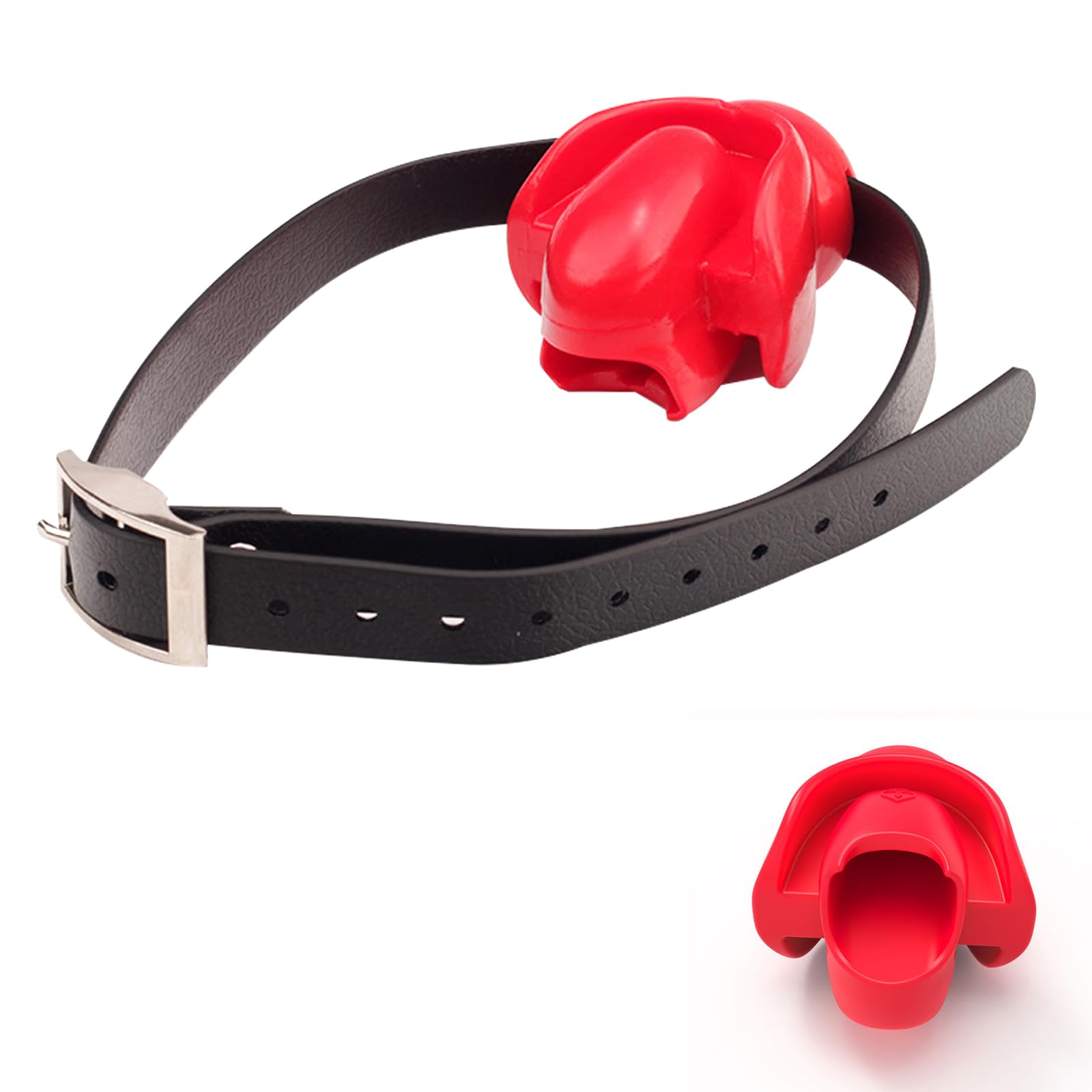 Mordaza BDSMAGE, juguete sexual SM para parejas extremas, mordaza bucal, juguete BDSM extremo, juguete erótico para parejas, juego de juguetes sexuales extremos para parejas (Rojo)