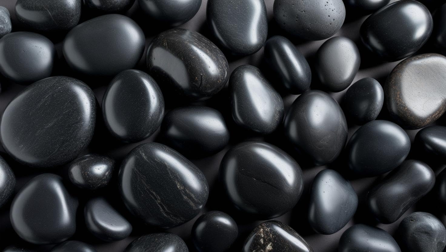 40 lbs Black River Rocks for Landscaping – 1-2 Inch Decorative Black Pebbles for Plants, Vases, Fish Tanks & Garden Decor